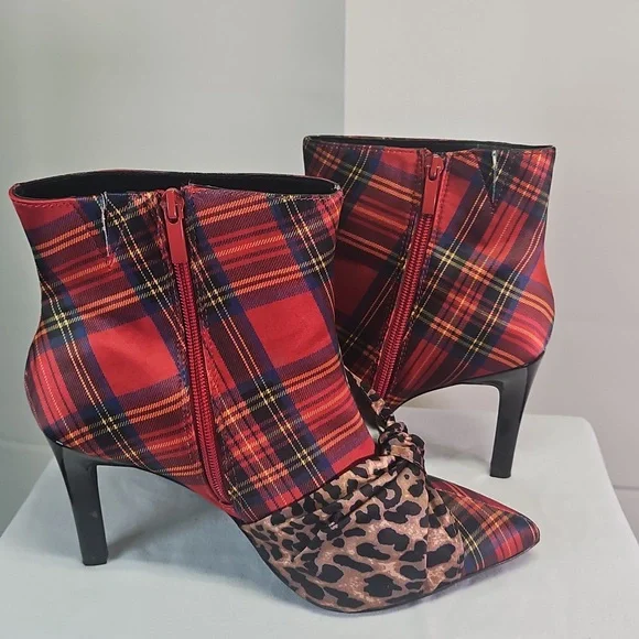 Plaid and Leopard Print Women's Shoes - Picture 5 of 15